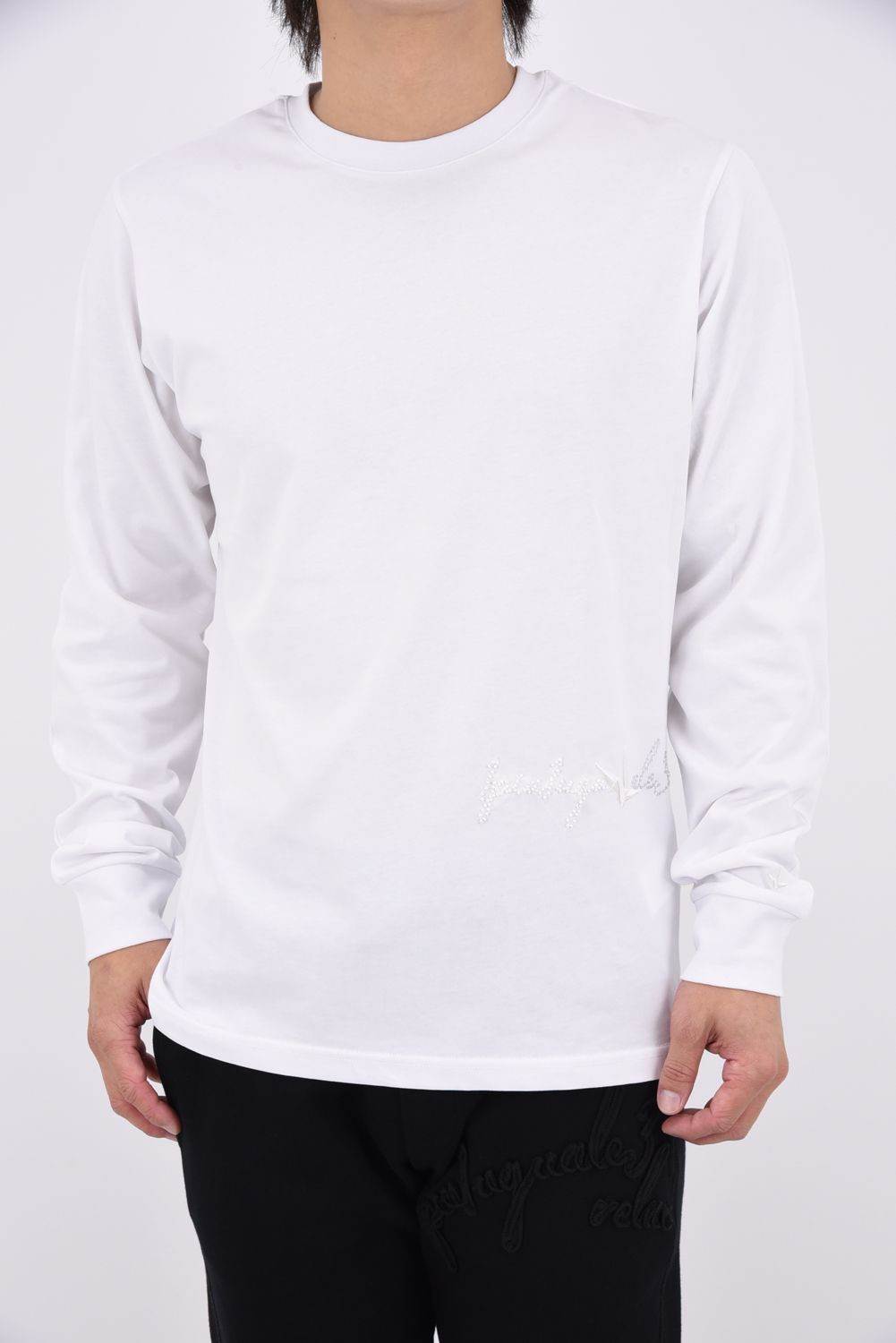 【26AW】 JEWELRY LOGO MERCERIZED LONG-SLEEVE T-SHIRT / ジュエリーロゴ マーセライズドコットン 長袖Tシャツ (ホワイト)