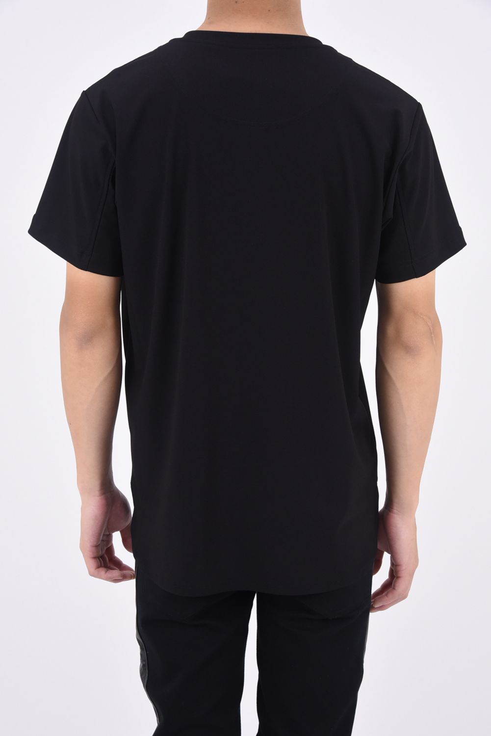 ROUND BIG HENLEY T / ラウンドカット ヘンリーネックTシャツ ブラック