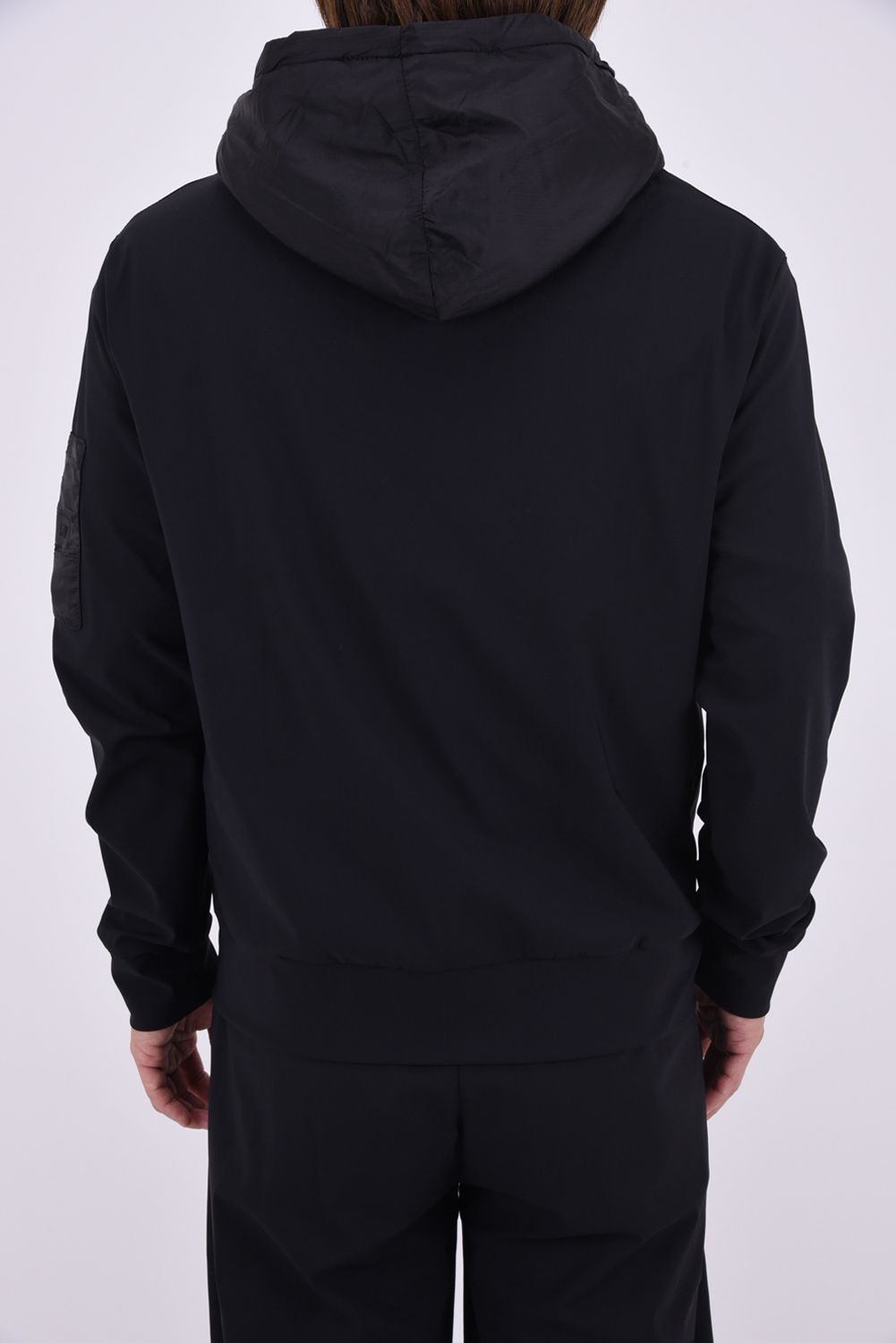 【26AW】 SIPHO / ブランドロゴ ハイブリッド ジップアップパーカー (ブラックカーボン)
