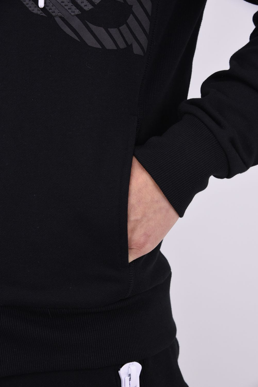 【26AW】 TC FRENCH TERRY SHADOW LOGO HOODIE / フレンチテリー シャドウロゴ フーディー (ブラック)