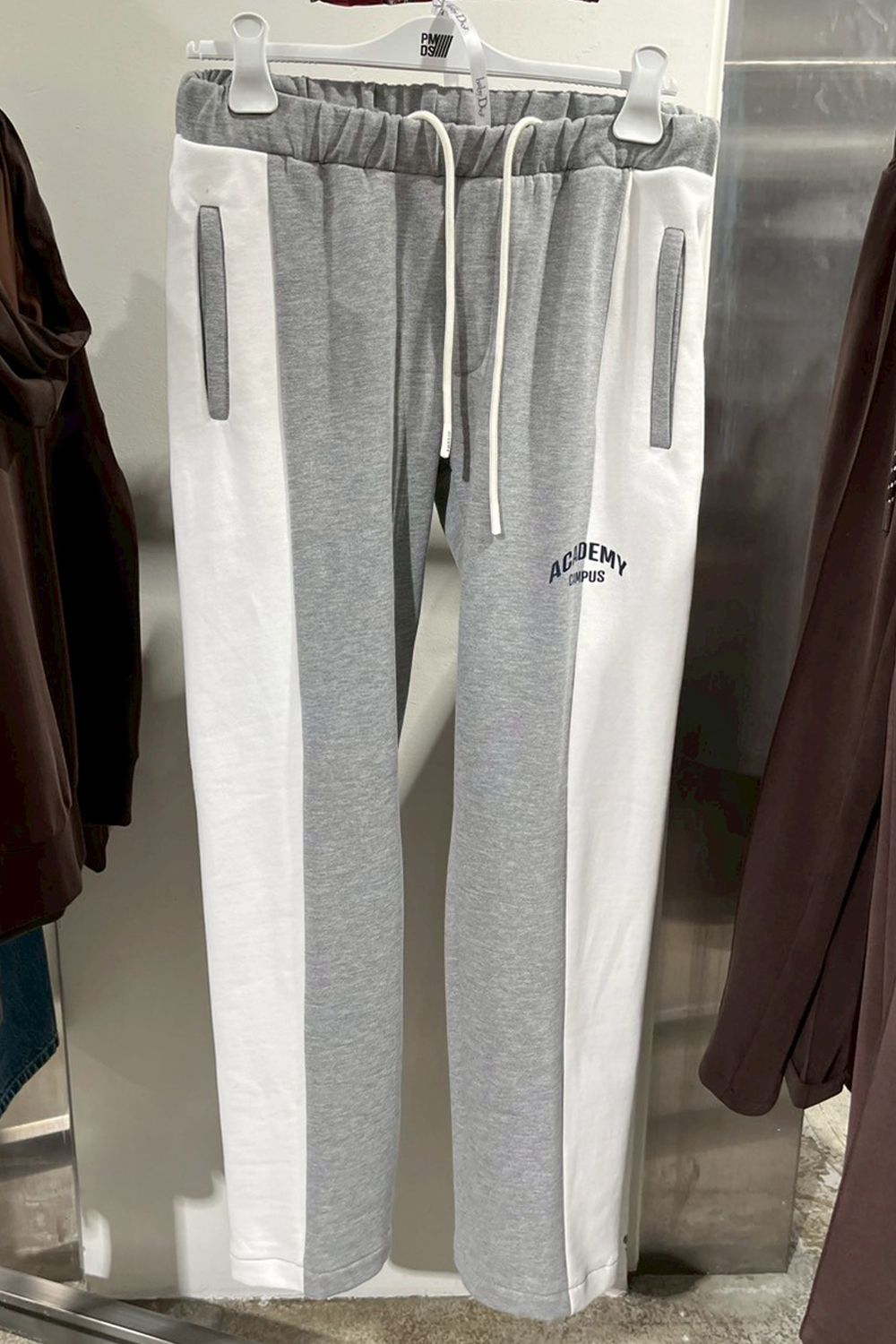 【26AW】 DREW PANT / ツートーン サイドライン スウェットパンツ (グレー/ホワイト) (9月入荷予定)