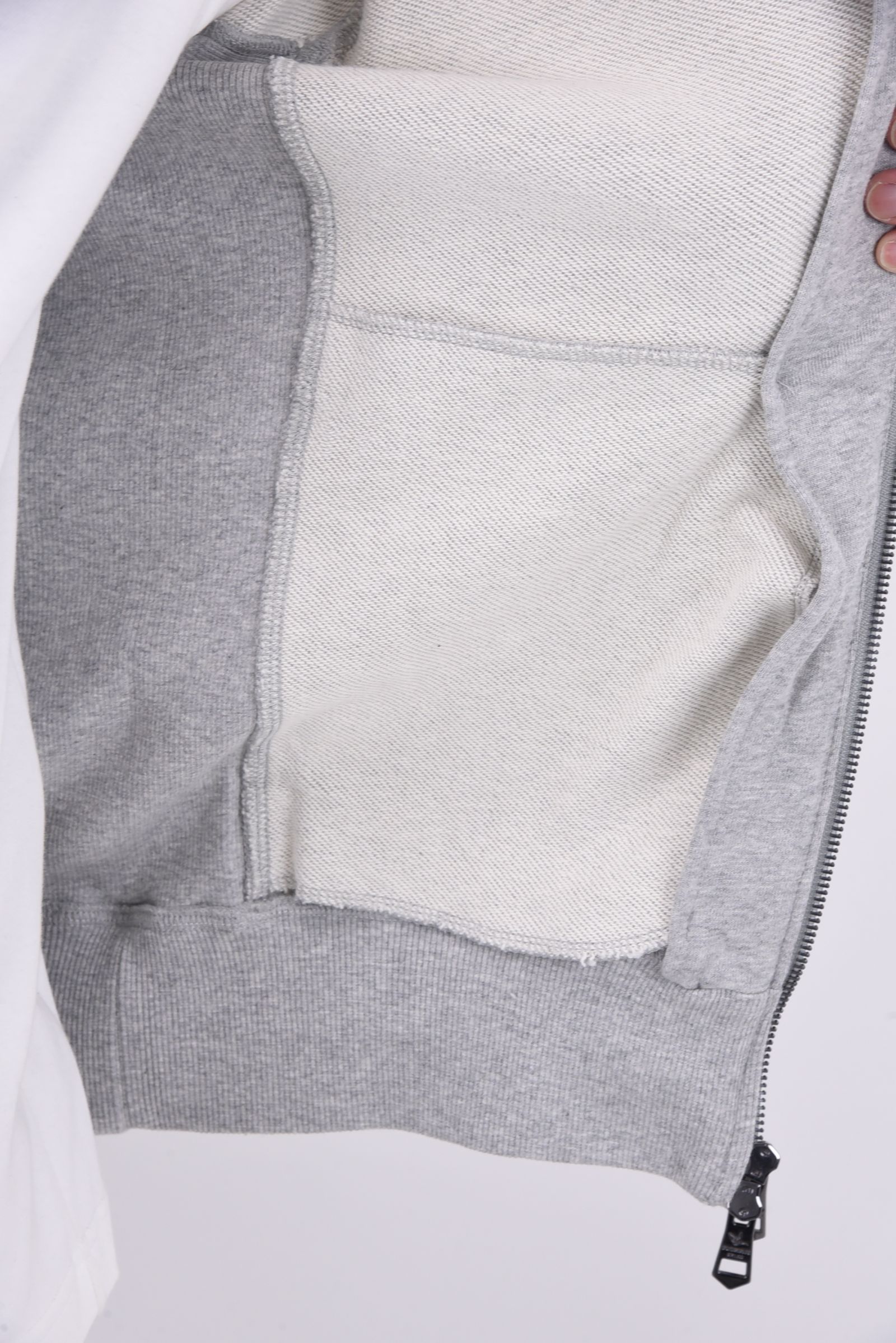 CIRCLE HOODIE / サークルロゴ ジップアップフーディー (グレー)