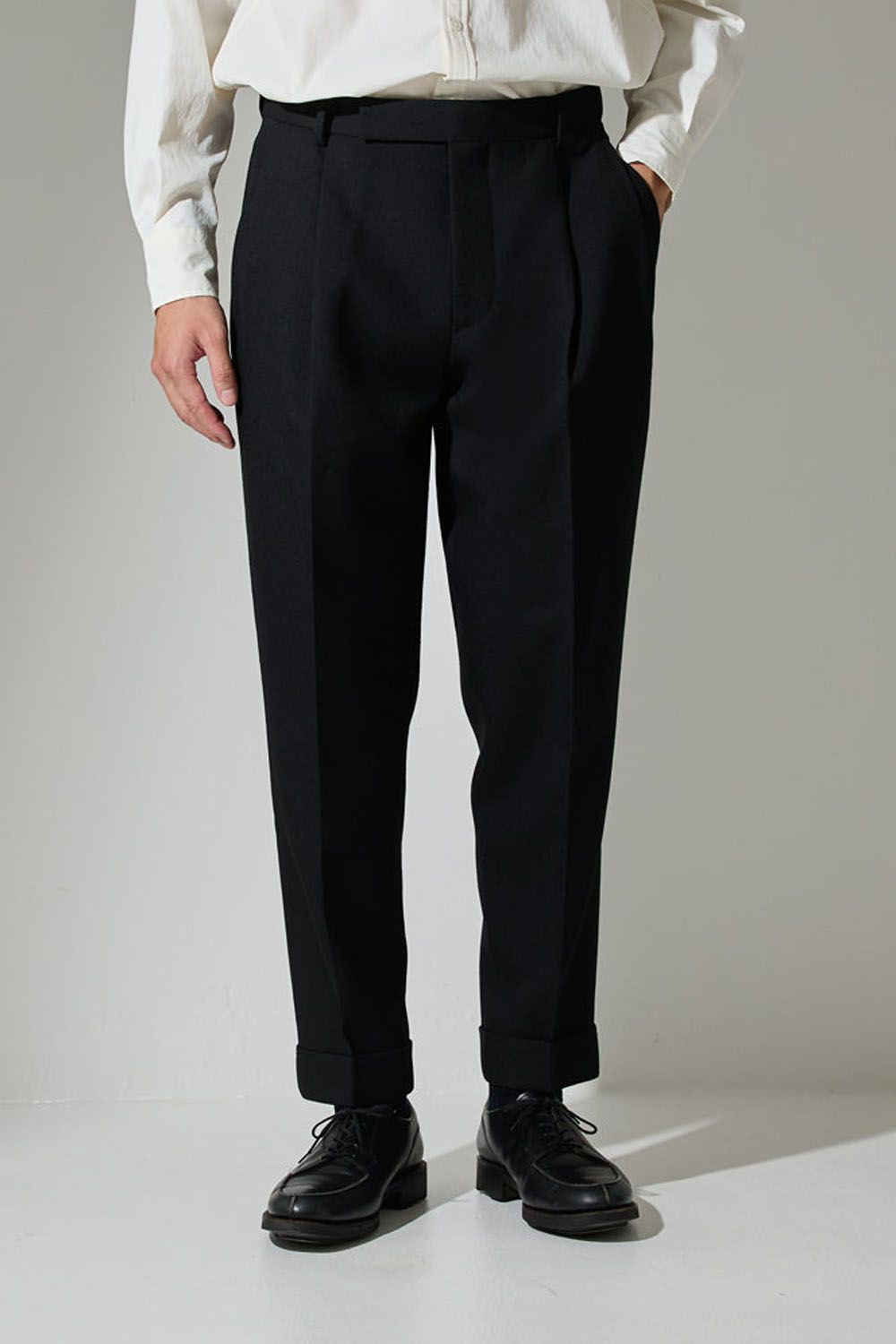 colon - 2OUT-PLEATS SLACKS WOOL TWILL / ウールツイル 2アウト