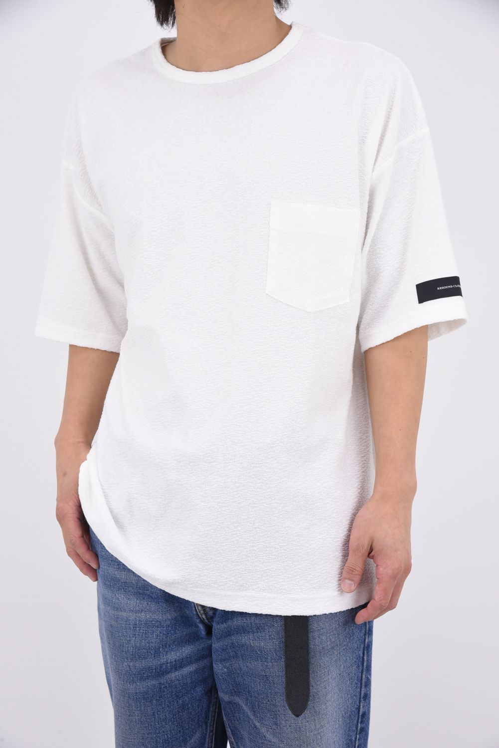 PILE OVER TEE / パイル オーバーサイズ Tシャツ （ホワイト）