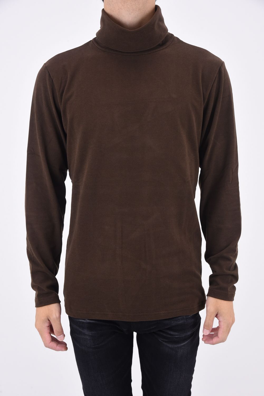 L/S TURTLE /  ロングスリーブ ウォーム タートルネック ブラウン