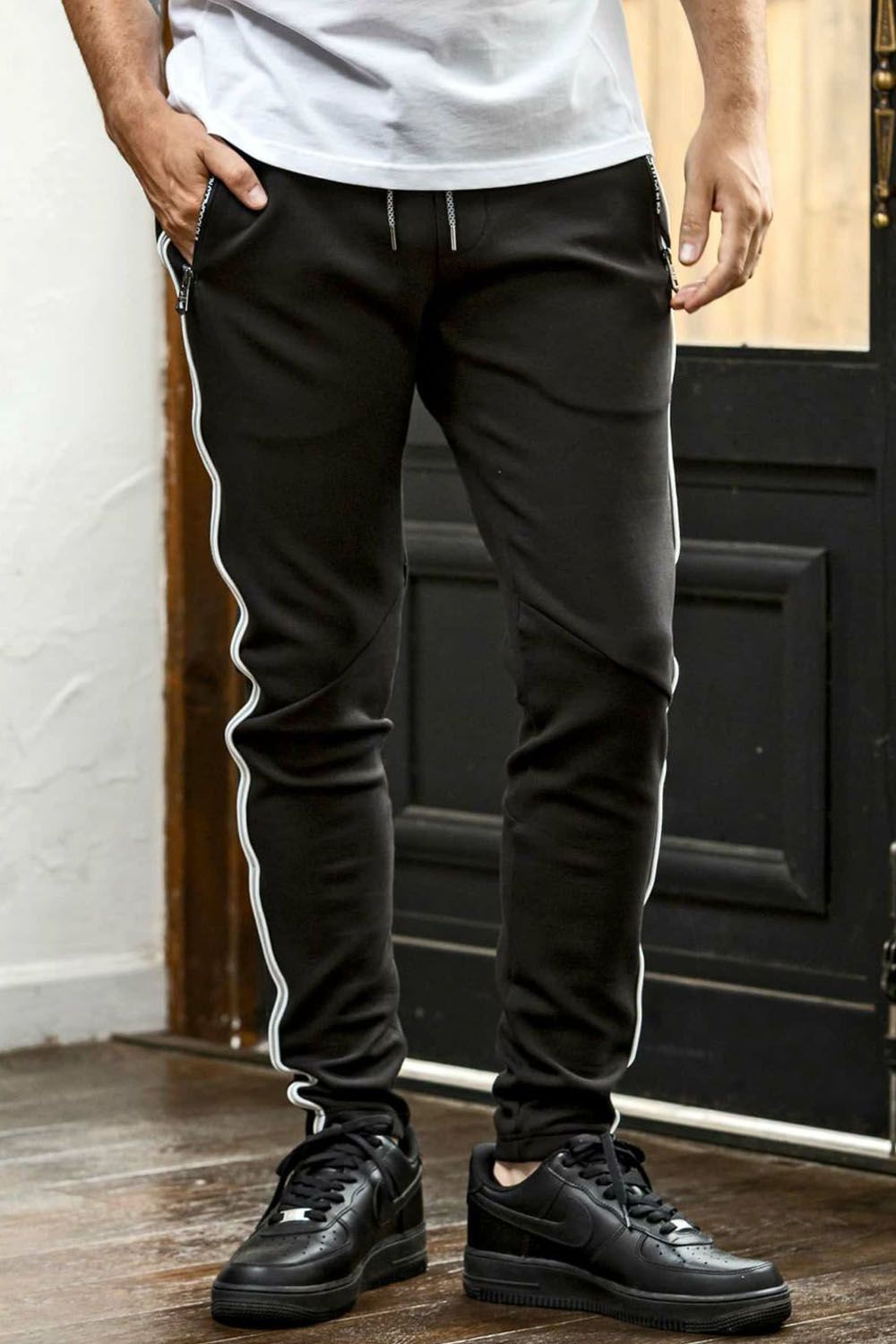 PIPING LINE PANTS / パイピングライン パンツ ブラック