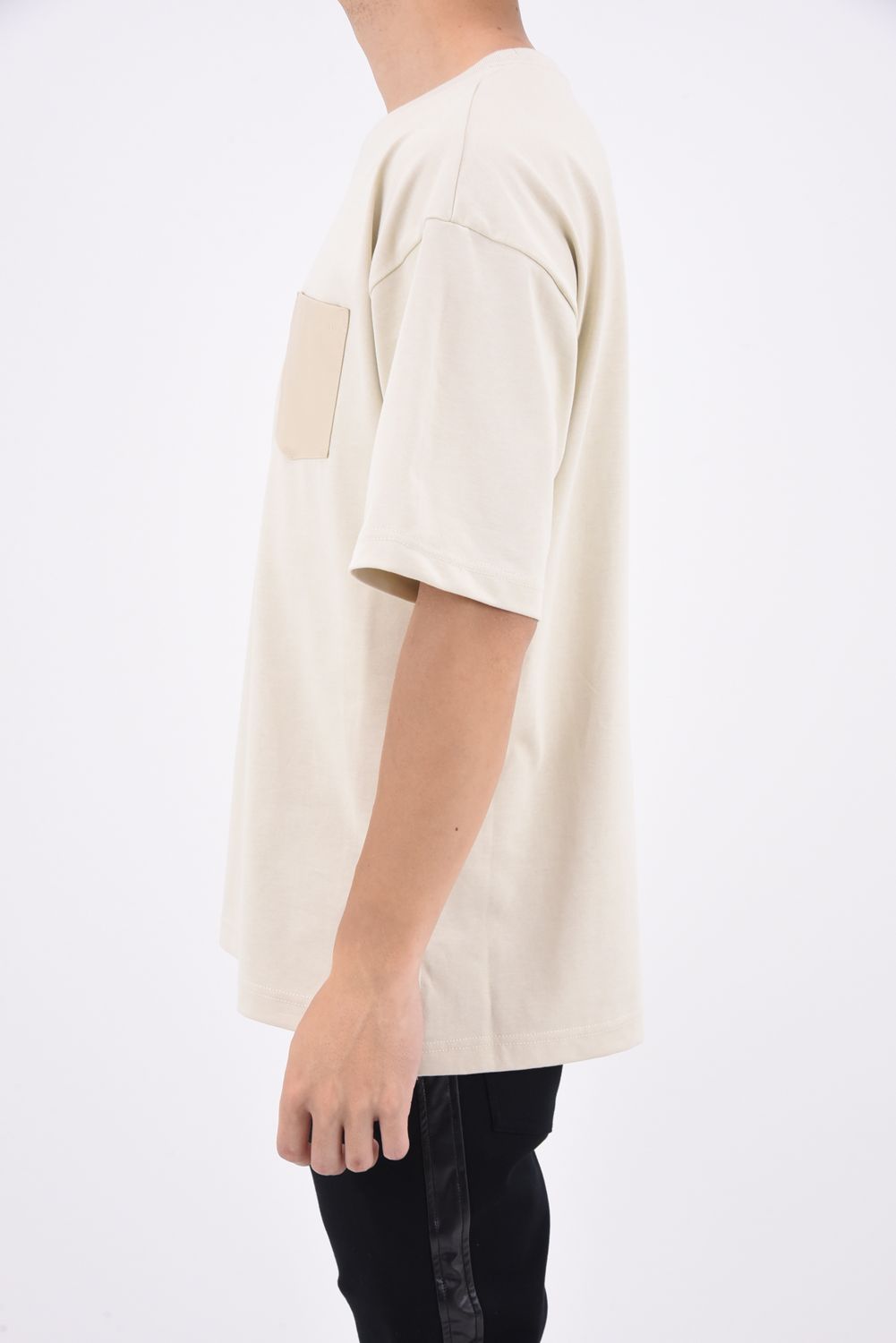 POCKET BIG T / ビッグシルエット ポケットTシャツ ライトベージュ