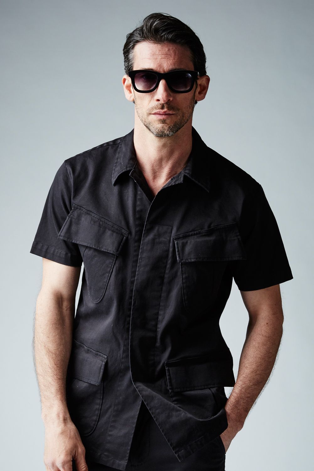 【BLACK MILITARY Vol.7】 JUNGLE FATIGUE S/S SHIRT -BLACK- (9月頃入荷予定 )※オーダー締切8/6(金)11:59迄