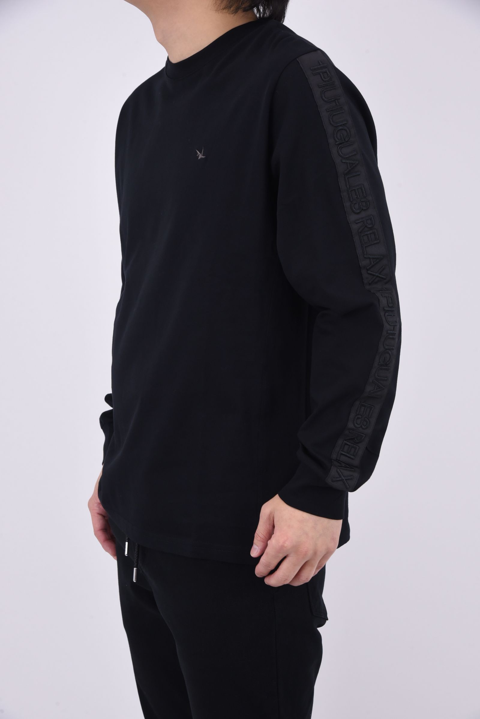 TAPE LOGO LONG T-SHIRT / テープロゴ ロングスリーブ (ブラック)