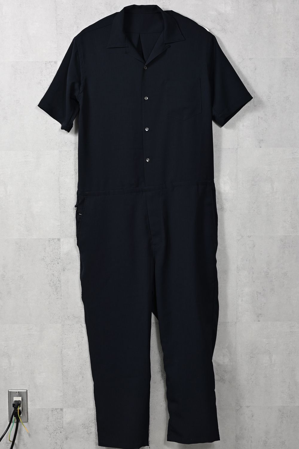 RAGE TWILL HALF ALL IN ONE / 半袖オープンカラーシャツ オールインワン (ネイビー) (3月中旬入荷予定) ※オーダー締切12/13(土)17:00