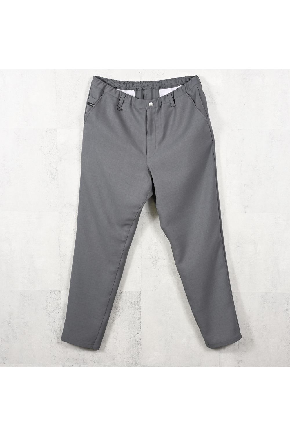 PAT WIDE EASY PANTS / ツイル生地 ワイドテーパード イージースラックス (グレー) (4月中旬入荷予定) ※オーダー締切:2月15日(日)18時