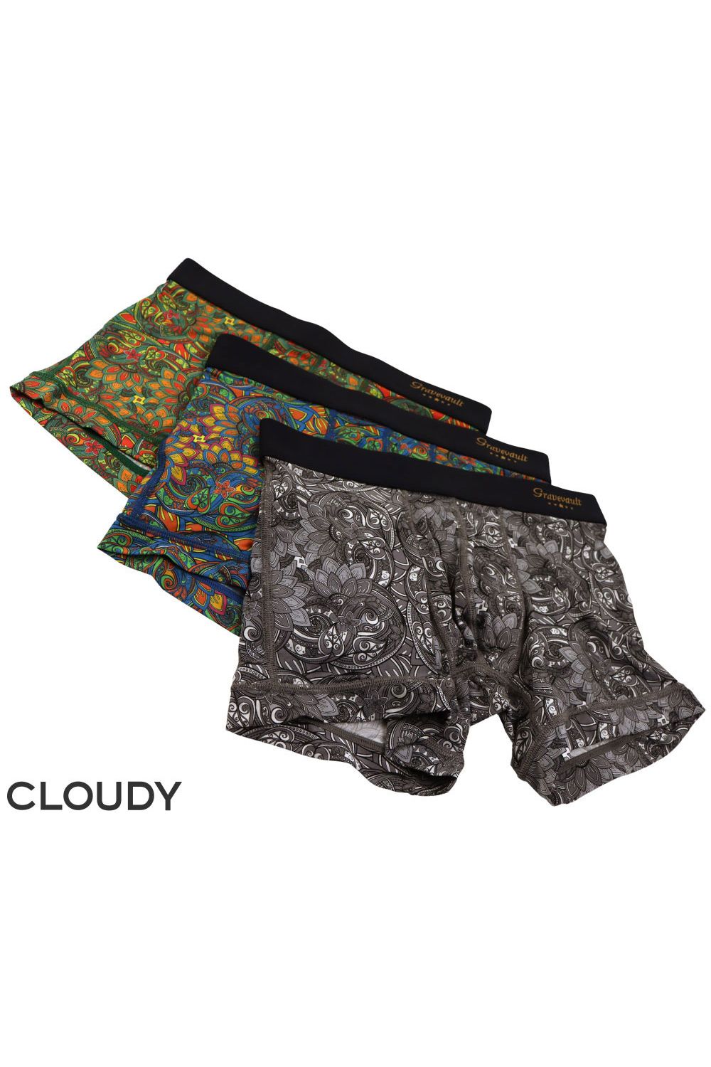 【gravevault x CLOUDY】 FLORATICA Short Boxer - ブルー
