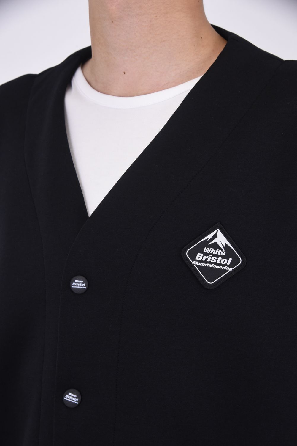 【WM  /  F.C.Real Bristol】 SWEAT CARDIGAN / ブリストル ダンボールスウェット カーディガン ブラック
