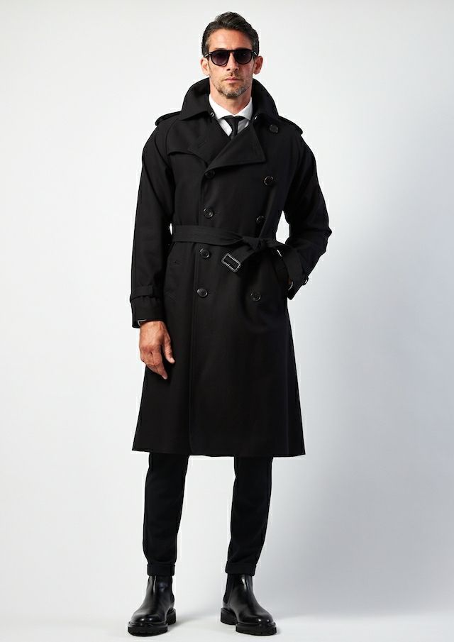 【BLACK MILITARY Vol.17】 FIRST TRENCH COAT BLACK (11月下旬入荷予定) ※オーダー締切 9/7(水)11:59迄