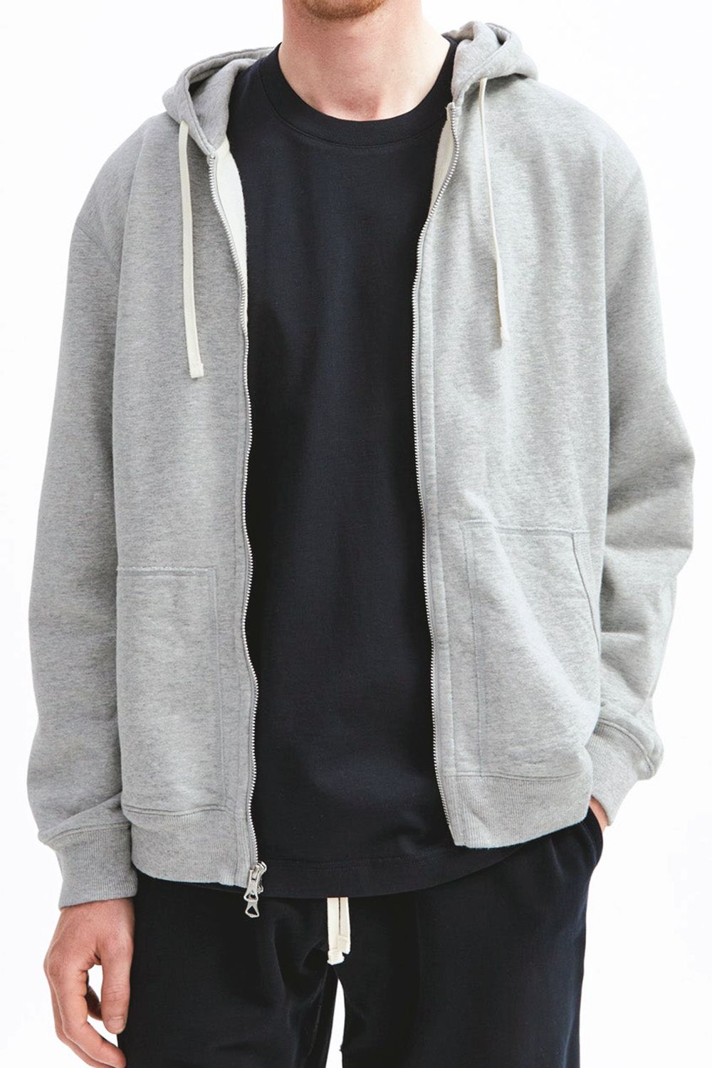 REIGNING CHAMP - 【国内正規品】 MIDWEIGHT TERRY CLASSIC FULL ZIP HOODIE /  ミッドウェイトテリー フルジップパーカー リラックスシルエット ヘザーグレー | gossip