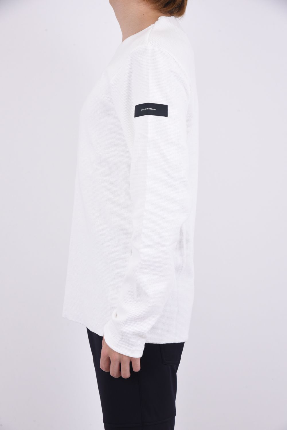 ST COTTON WAFFLE THERMAL / 【定番】 ロングスリーブ カットオフサーマル ホワイト