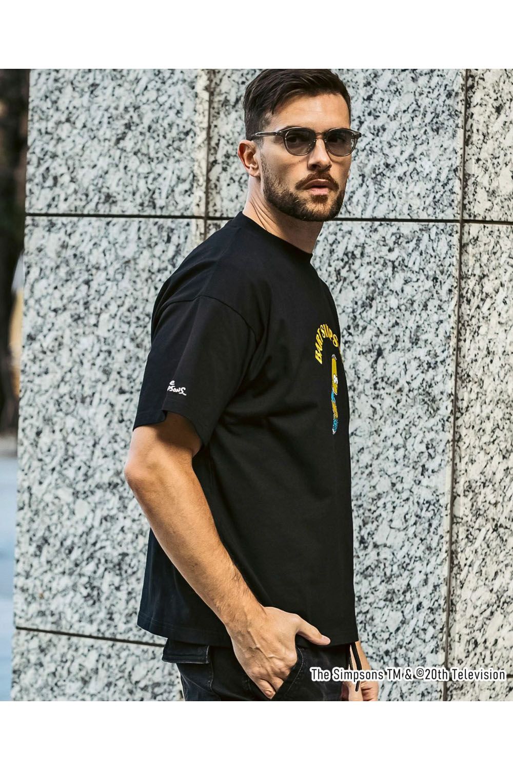 BART SIMPSON T-SHIRT / シンプソンズプリント Tシャツ (ブラック)