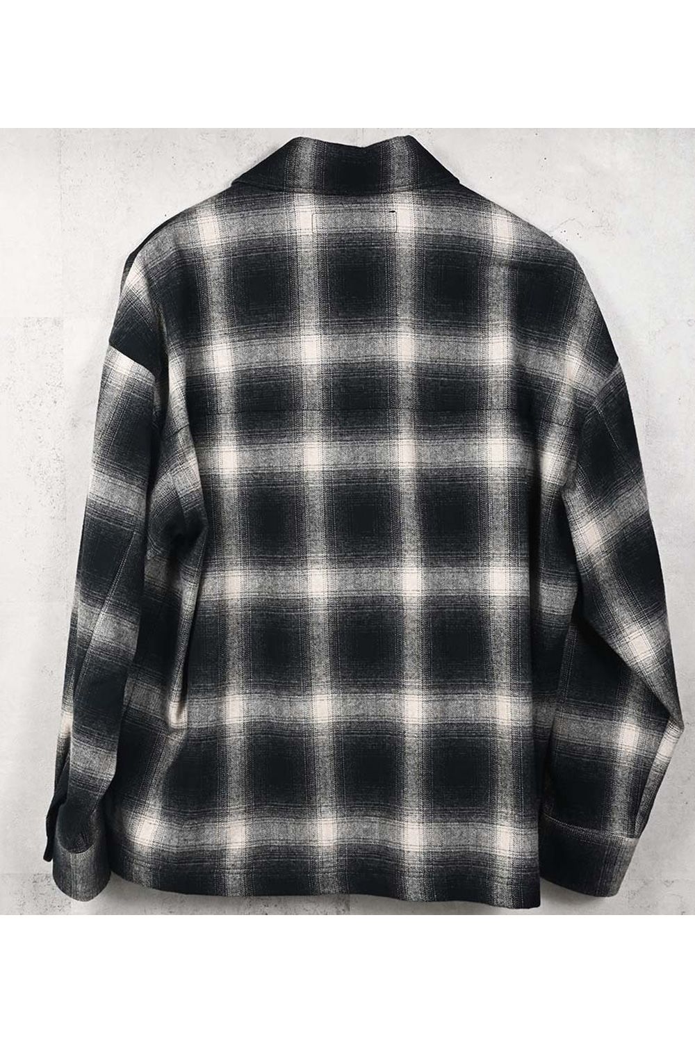FLANNEL CHECK JK / フランネル チェック ジャケット (ブラック) (10月中旬入荷予定) ※オーダー締切：9月1日(月)18:00