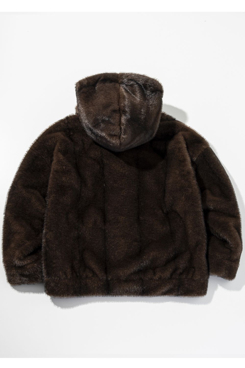 【26AW】 RICH FUR OUTER / ジップアップ リッチファーフーディー (ブラウン) (10月上旬入荷予定)