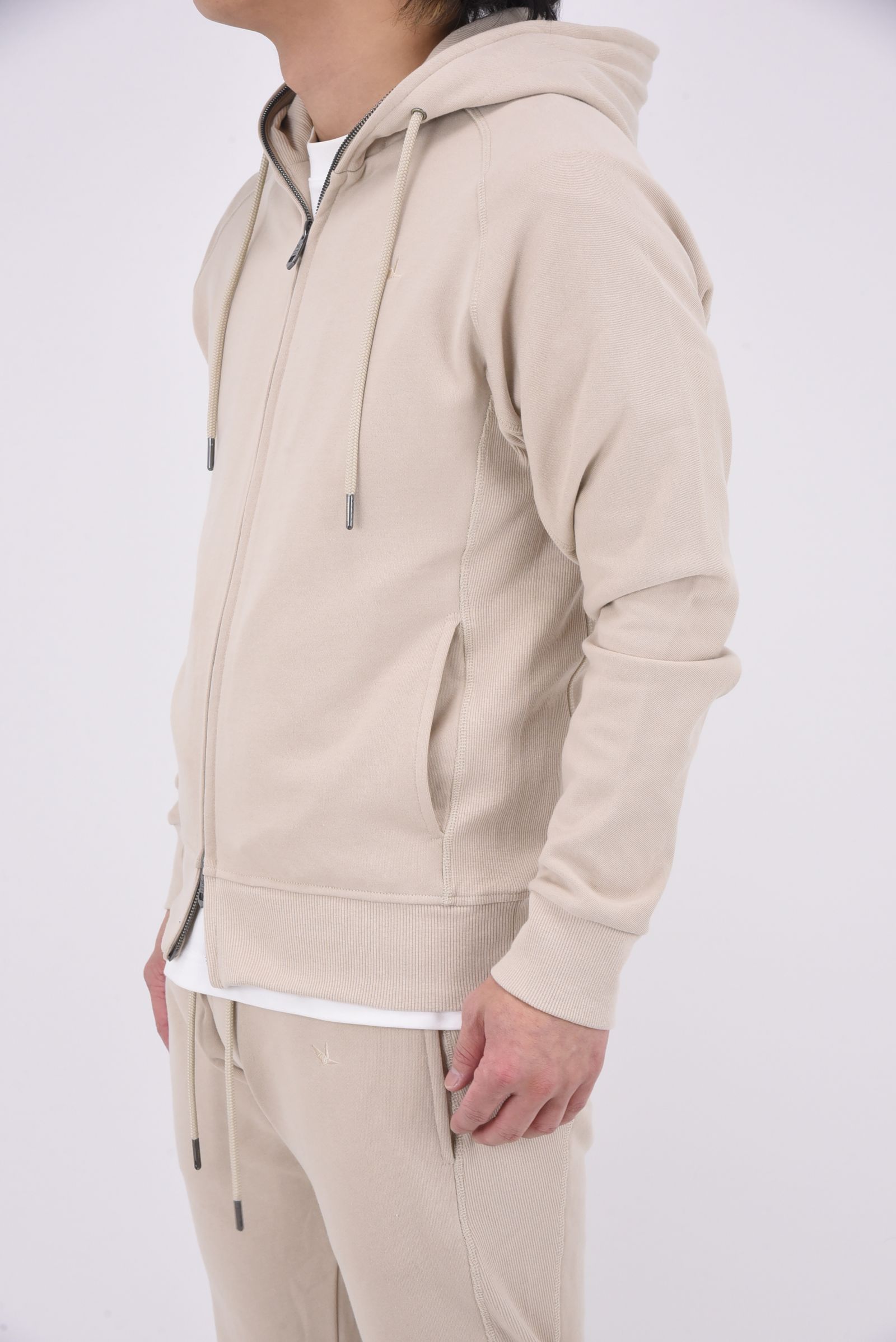 RHINESTONE LOGO HOODIE / ラインストーン ロゴ フーディ (ベージュ)