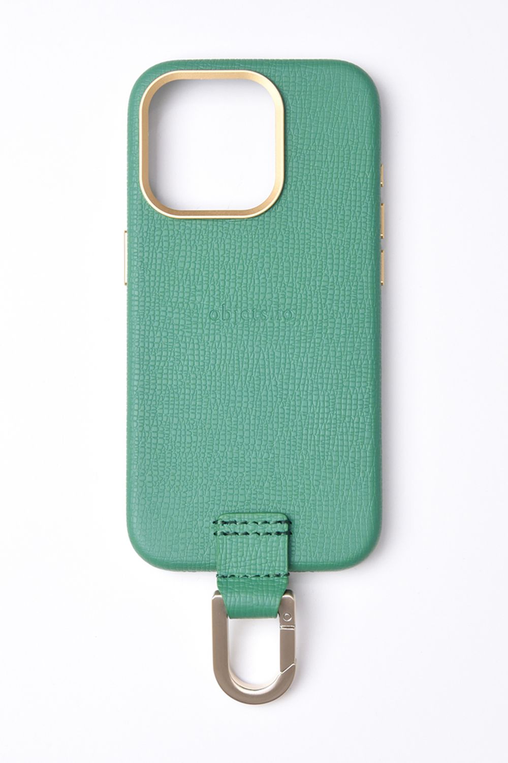 CARABINER-CASE / カラビナ付 iPhone レザーケース (ジョリーグリーン)