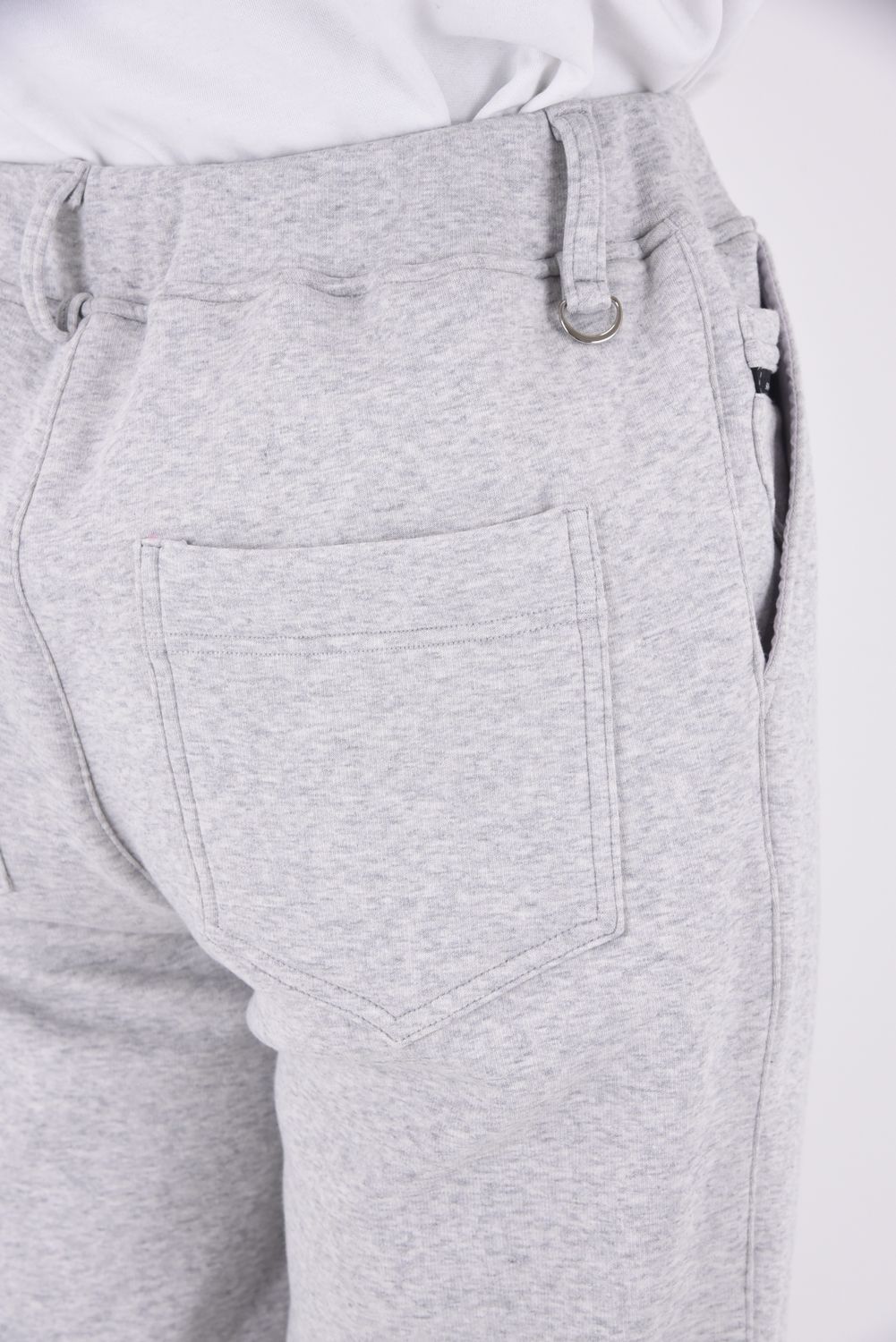 VELOURS FLEECE WIDE TUCK PANTS / 裏起毛 ベロアフリース セミワイド ワンタック イージーパンツ (グレー)