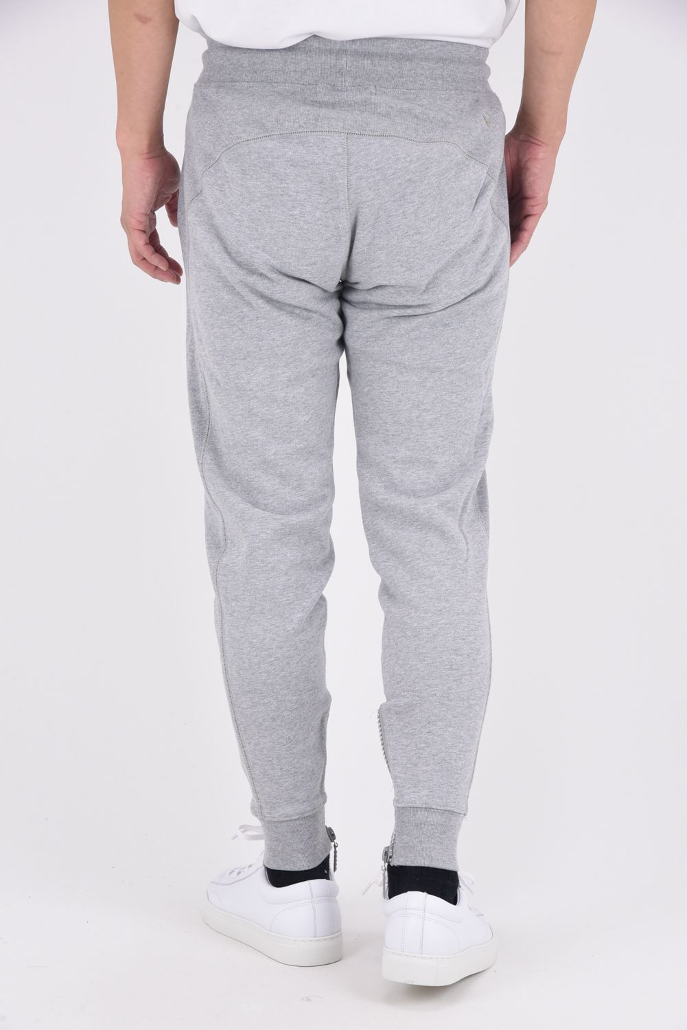 【25AW】 GLITTER ZIP + PLATE JOGGER PANTS / シルバーロゴプレートスウェットロングパンツ (グレー）