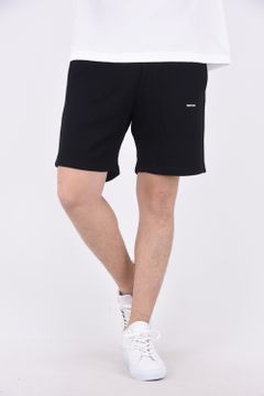 FUSSA (フッサ) / ワンポイントロゴ レギュラーフィット ショートパンツ ブラック