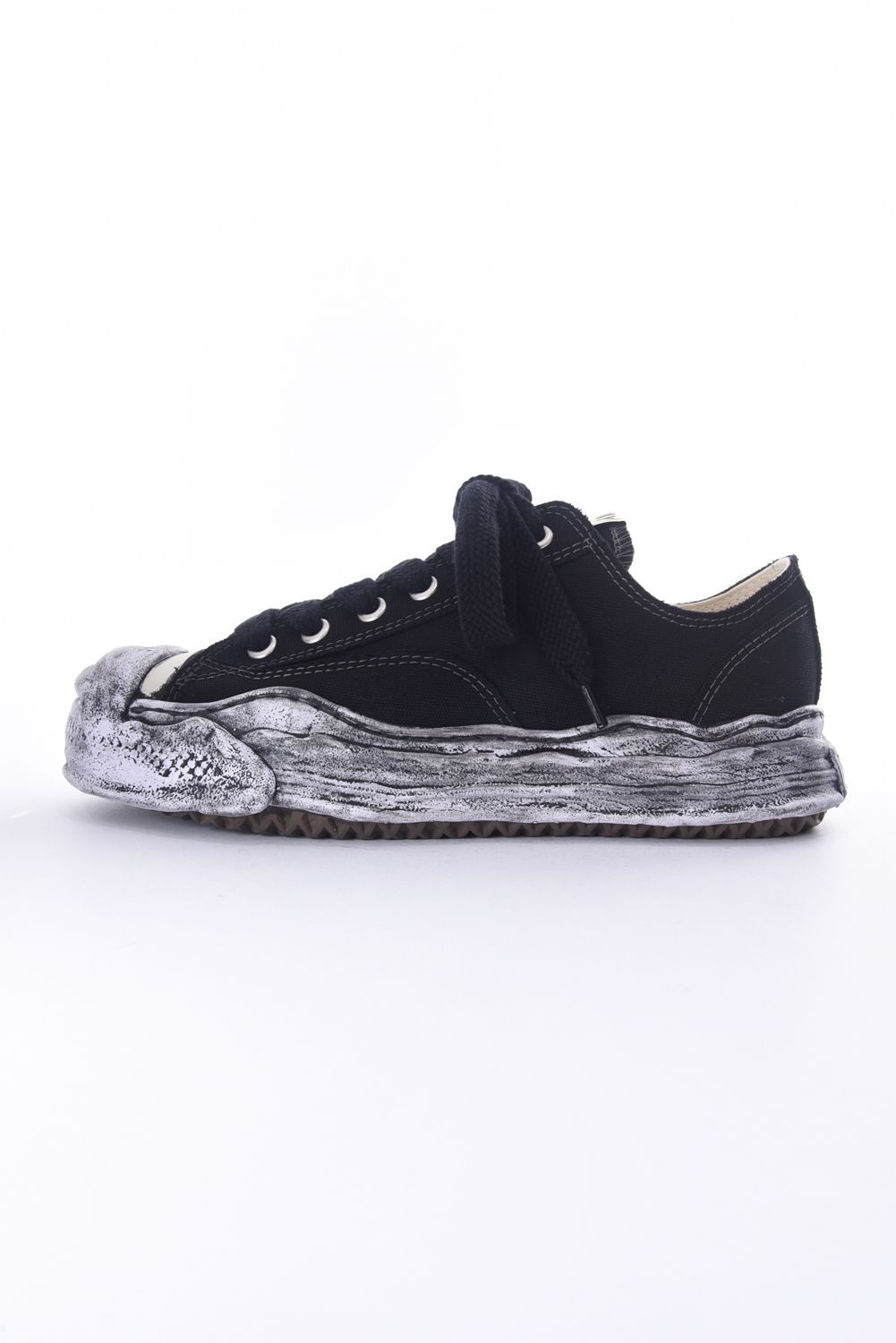"HANK" OG Sole Garment Dyed Canvas Low-top Sneaker / オリジナルソール ガーメントダイキャンバス ローカット ブラック
