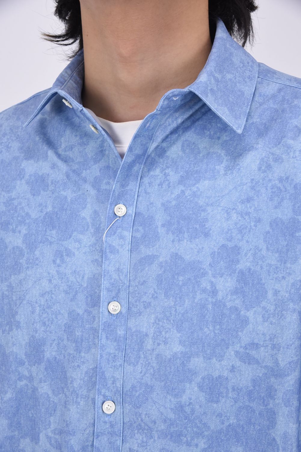 NYLON JACK SHIRTS / 高機能ナイロンマイクロファイバー ジャックシャツ フラワーブルー