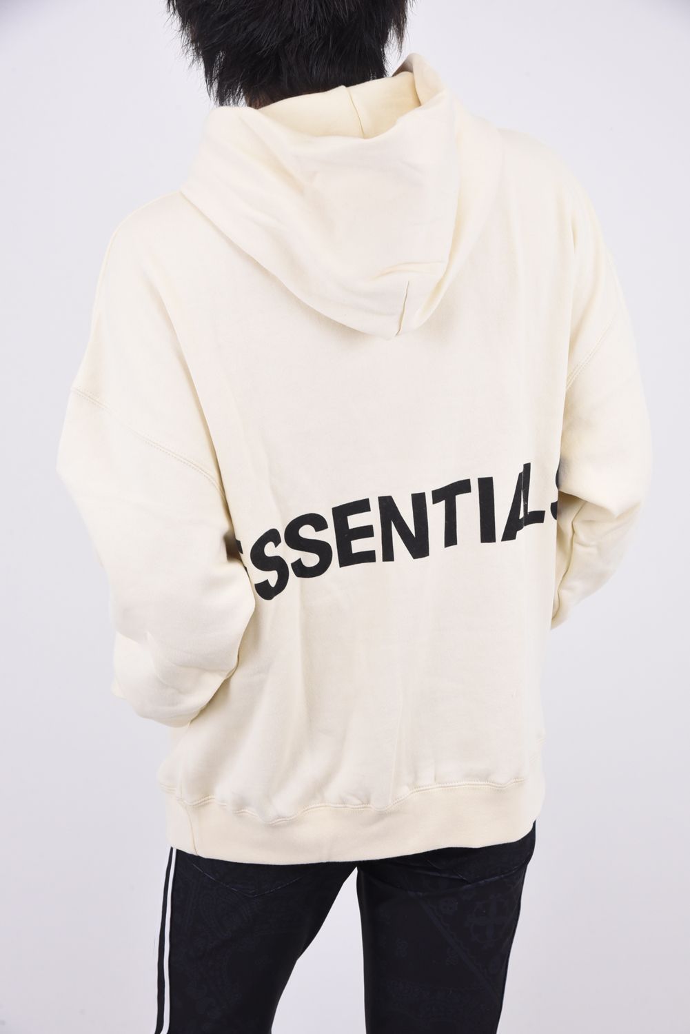 FOG ESSENTIALS - BOXY PULLOVER HOODIE / バックロゴ プリント 裏起毛 プルオーバーパーカー クリーム |  gossip