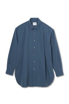 1OUT-PLEATS LONGSHIRT CODURA NYLON TYPEWRITER / コーデュラナイロン タイプライター 1アウトプリーツ ロングシャツ ライトネイビー