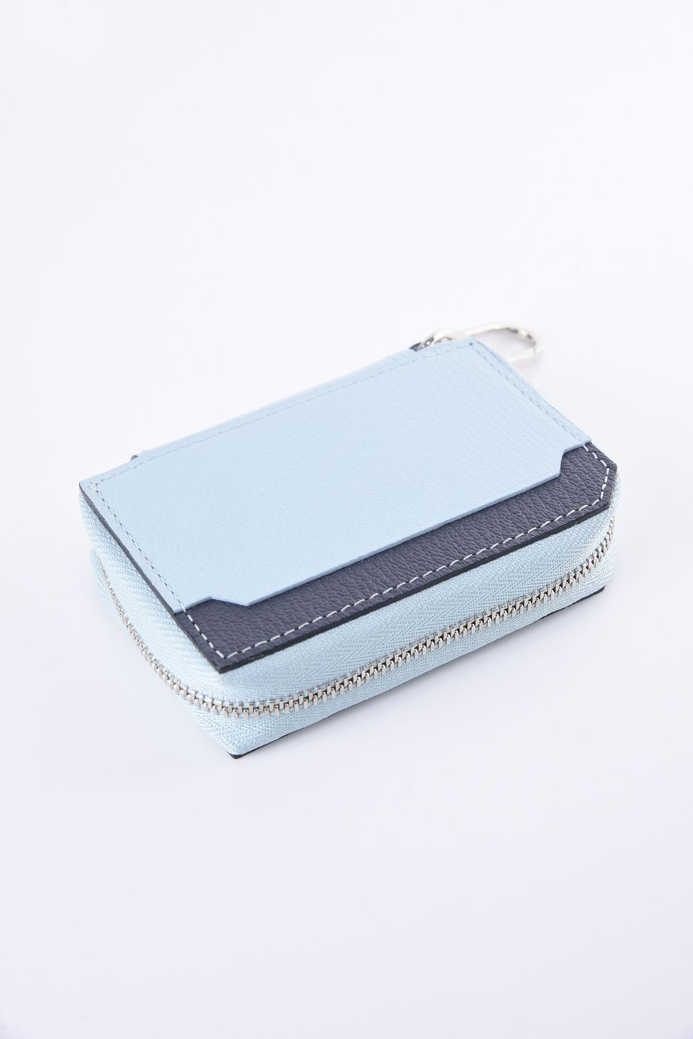 【残り1点】 SMART W KEY CASE / LA122GT ゴートレザー スマートWキーケース ソーダー / チャコールグレー