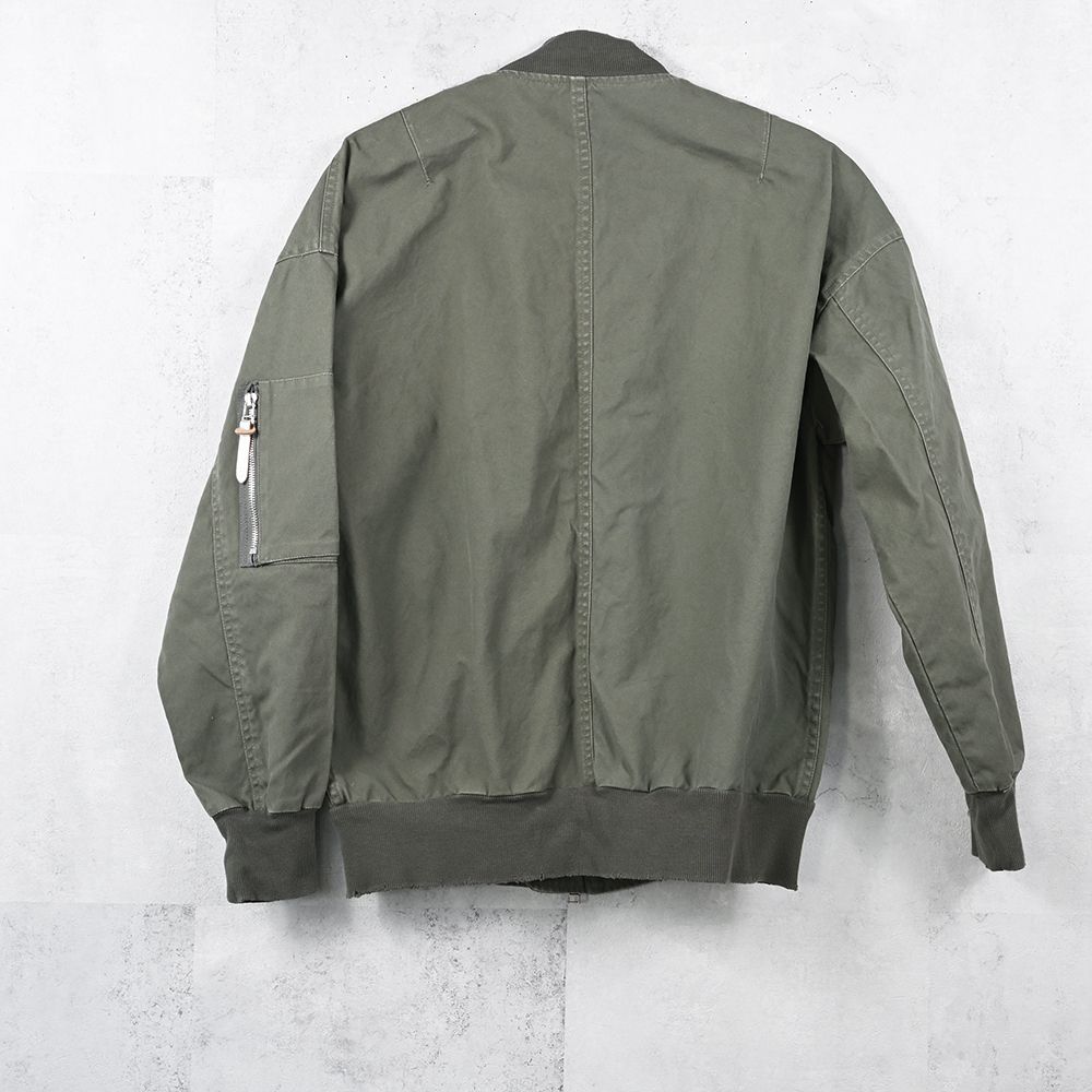 David JACKET / ドロップショルダー ヴィンテージ加工 フライトジャケット (カーキ) (8月末入荷予定) ※オーダー締切:5月23日(土)17時