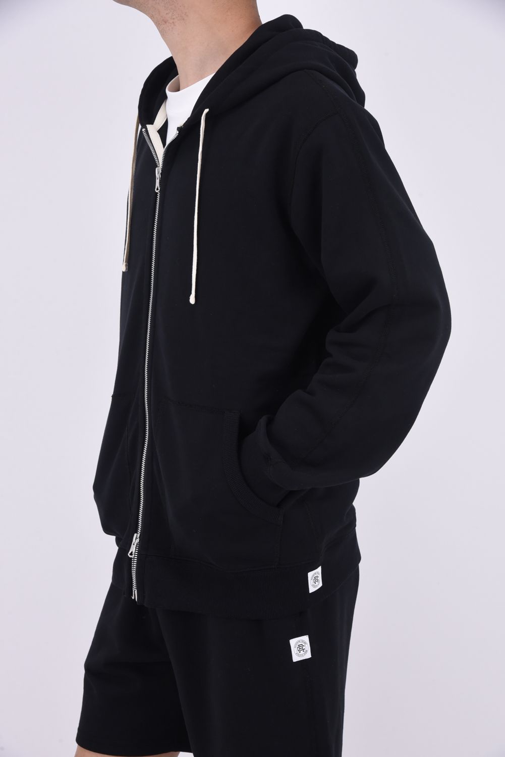 【国内正規品】 MIDWEIGHT TERRY CLASSIC FULL ZIP HOODIE / ミッドウェイトテリー フルジップパーカー  リラックスシルエット ブラック