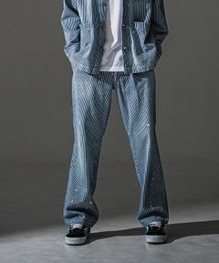 WK  PT / ワンタック ワークパンツ (ヒッコリー) (8月中旬入荷予定) ※オーダー締切:5月23日(土)17時