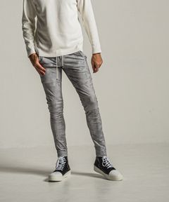 JOHNSON LINE HEAT PT / 【定番商品】 裏ボアフリース ハイブリットジャージー ラインパンツ グレーカモ