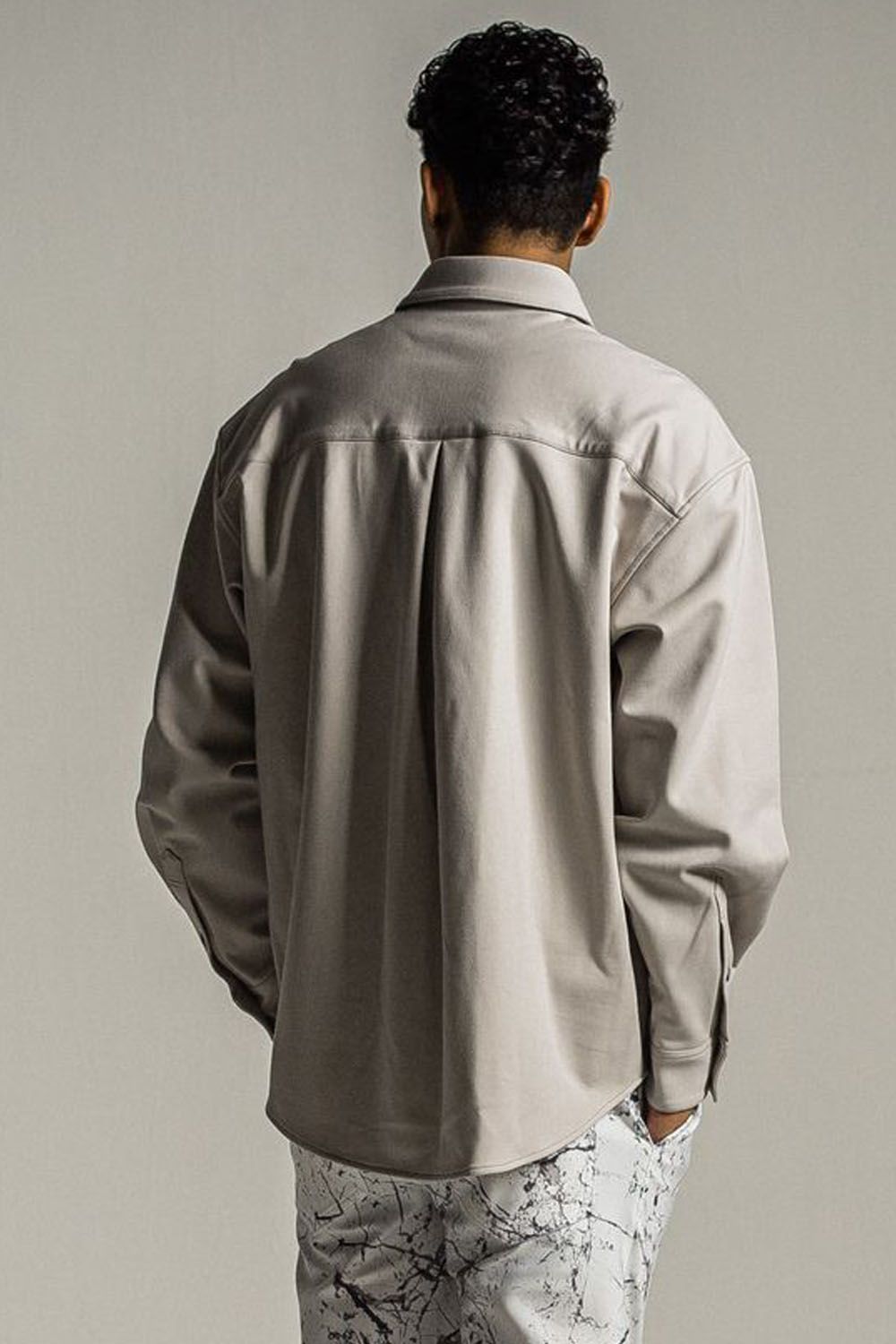 JERSEY JACK SHIRTS / 裏起毛 ジャックシャツ グレー