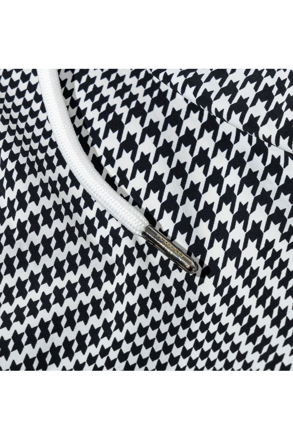 【26SS】 GLEN CHECK NYLON SLACKS / グレンチェック イージースラックス (ホワイト/ブラック) (2月上旬入荷予定)