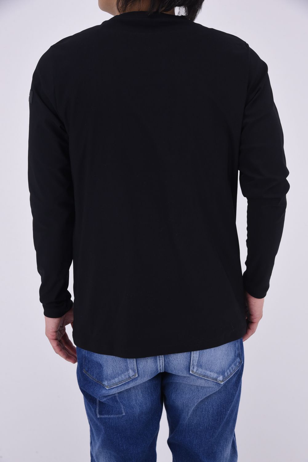 NYLON LONG SLEAVE TEE / 高機能ナイロンマイクロファイバー ロングスリーブ Tシャツ ブラック