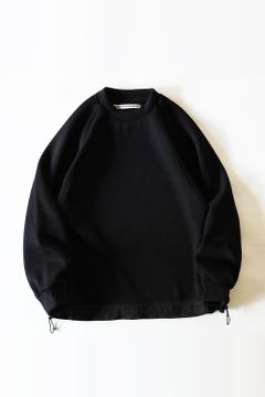 JERSEY RAGLAN PULLOVER / オーバーシルエット ラグランスリーブ プルオーバー ブラック