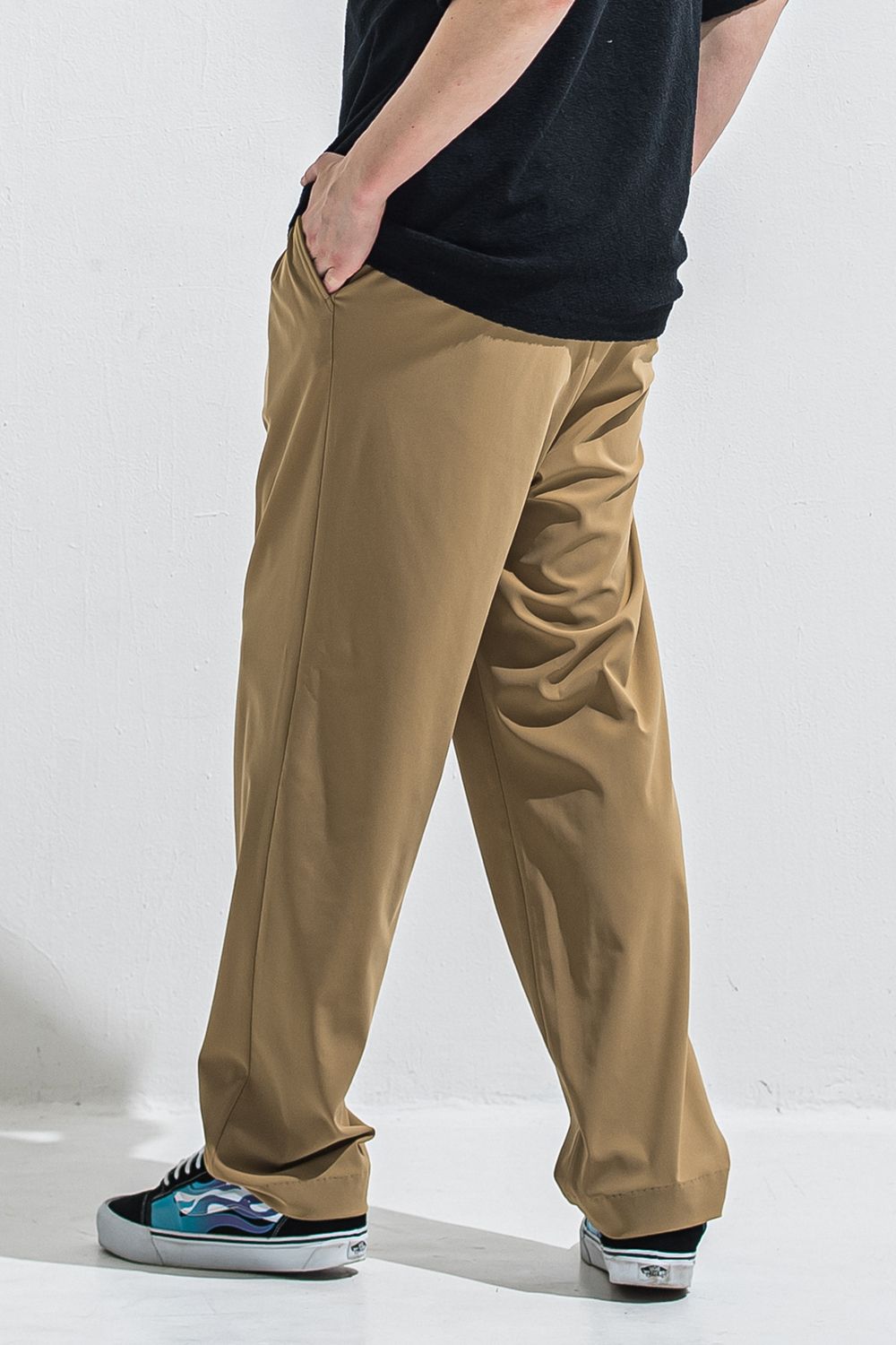 BEN PANTS / ルーズフィット ワイドシルエット ロングパンツ (ブラウン) (5月中旬入荷予定) ※オーダー締切:2月15日(日)18時