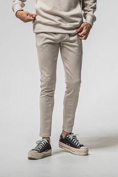 CHRIS EASY HEAT TUCK PANTS / スウェードジャージー スラックスイージータックパンツ (グレージュ) (1月上旬入荷予定) ※オーダー締切：9月1日(月)18:00