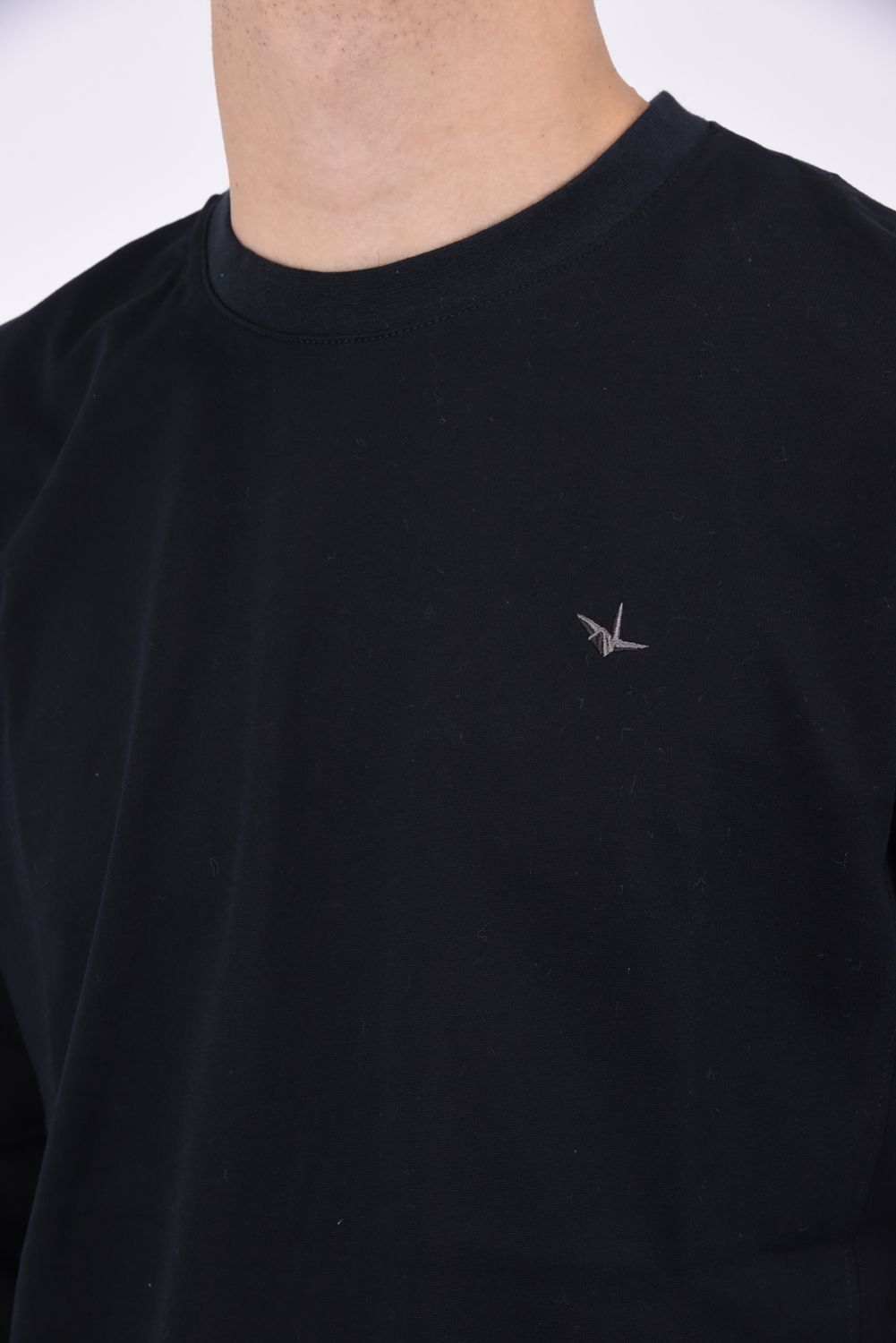 CIRCLE LOGO RHINESTONE LONG SLEEVE T-SHIRT / サークルロゴ ラインストーン ロングスリーブ Tシャツ ブラック