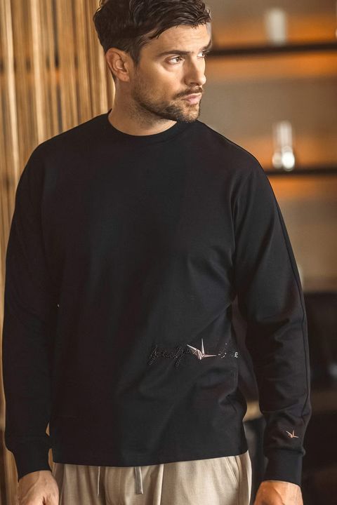 【26AW】 JEWELRY LOGO MERCERIZED LONG-SLEEVE T-SHIRT / ジュエリーロゴ マーセライズド ロングスリーブ Tシャツ (ブラック)