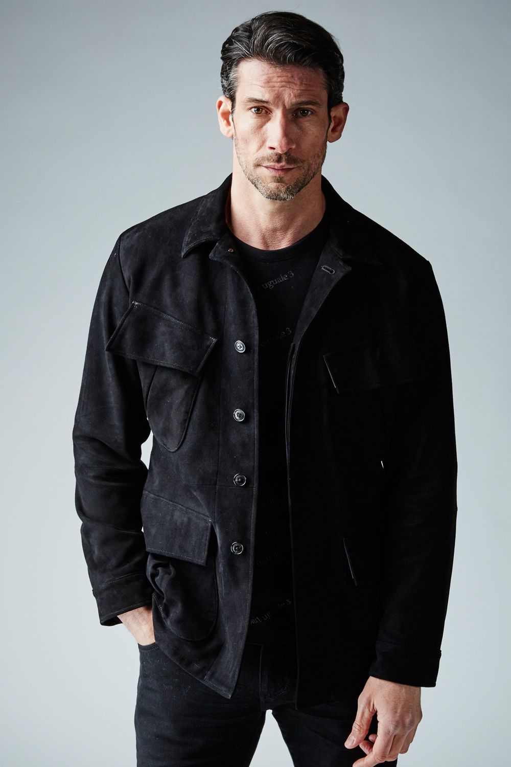 【BLACK MILITARY Vol.8】 JUNGLE FATIGUE JACKET -BLACK SUEDE- (11月頃入荷予定 )※オーダー締切8/6(金)11:59迄