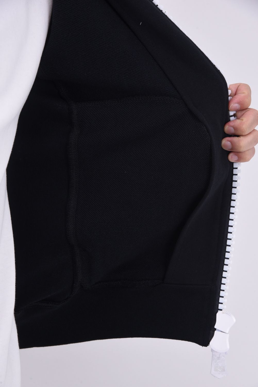 BIG ZIP BACK LOGO HOODIE / ビッグジップ バックロゴ フーディ ブラック