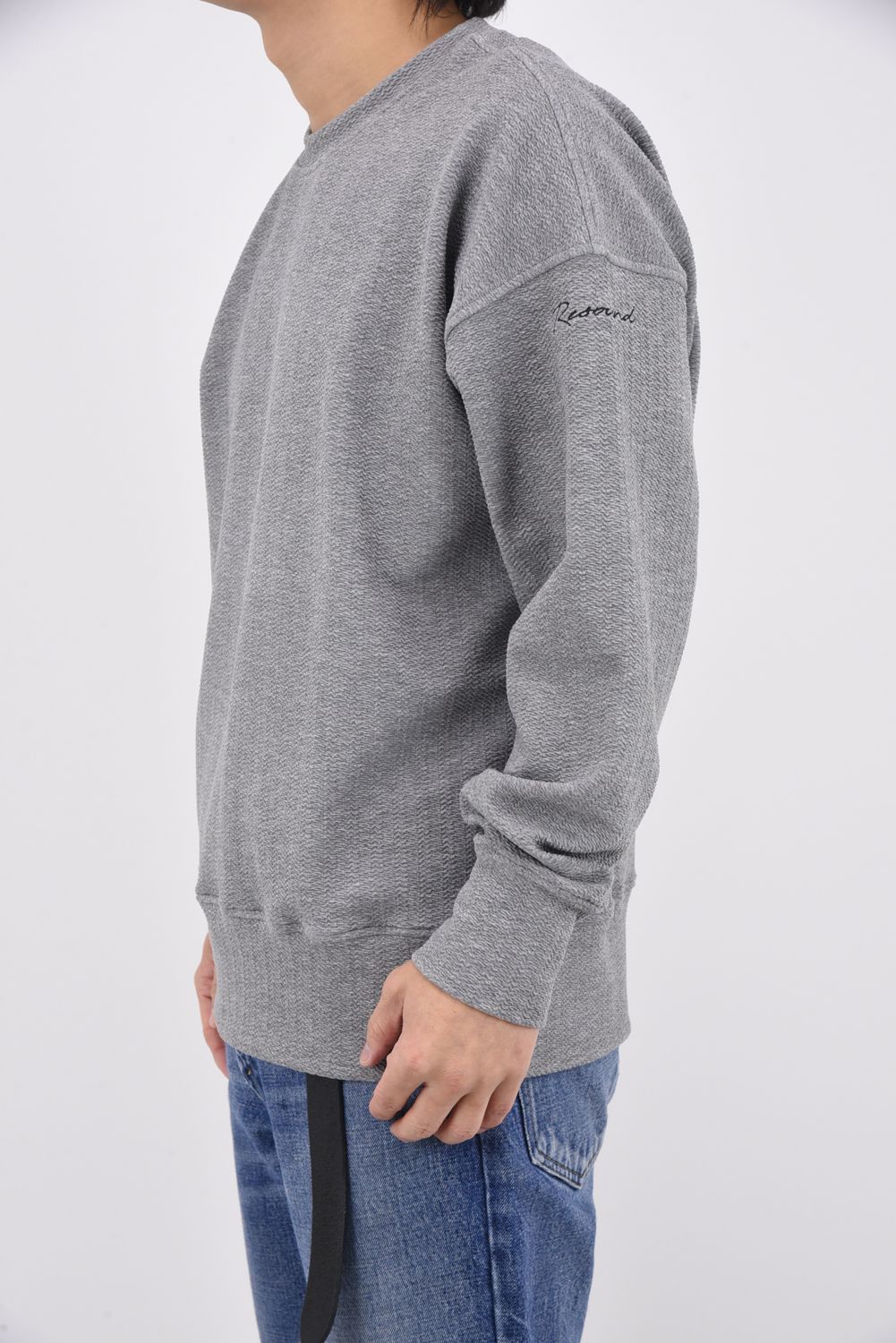 【26SS 39th】 BLISTER TRAINER / オーバーサイズ ブリスターニットトレーナー (グレー)