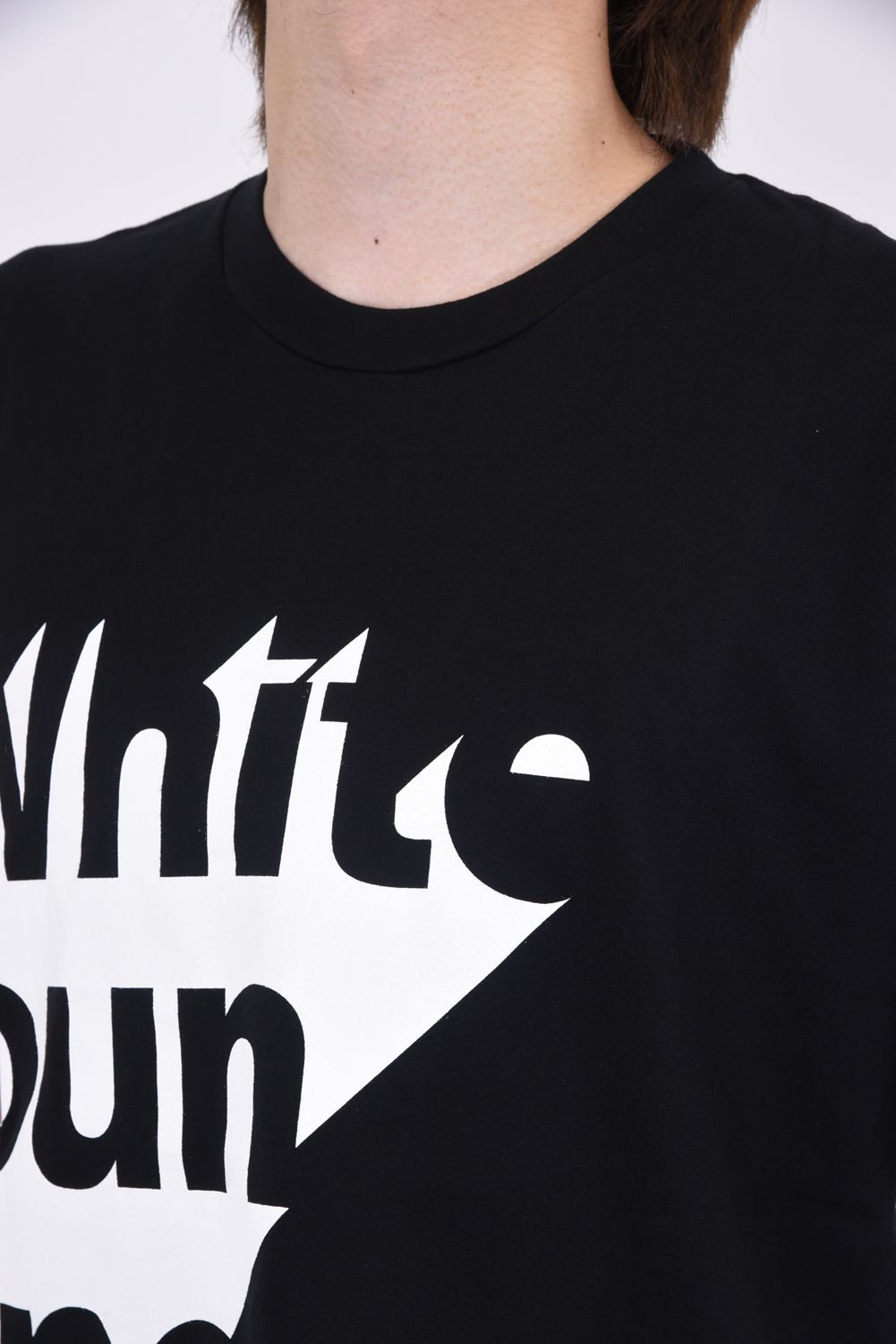 SHADOW LOGO PRINTED T-SHIRT / シャドーロゴ プリント クルーネック Tシャツ ブラック