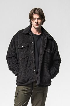 BOA OVER CPO / 【定番商品】 ドロップショルダー ボアブルゾン (ブラック) (11月上旬入荷予定) ※オーダー締切：9月1日(月)18:00